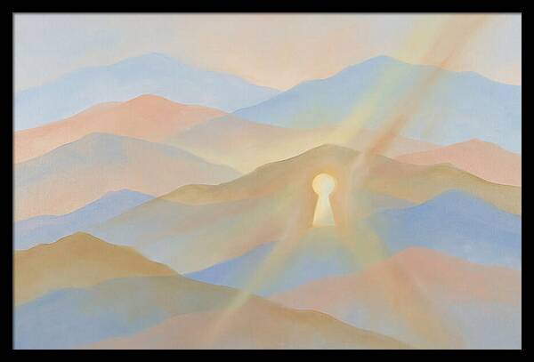Golden Light Rays Through Keyhole