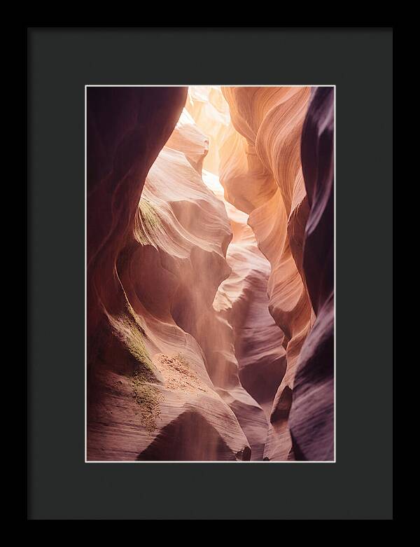 Golden Light Shaft In Antelope Canyon