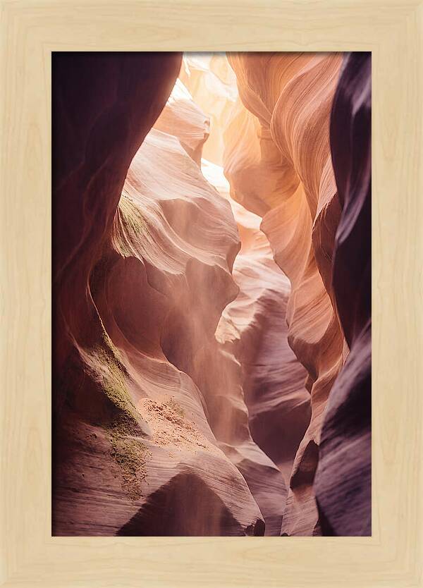 Golden Light Shaft In Antelope Canyon