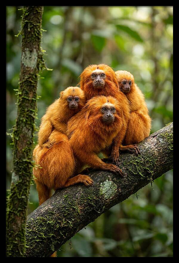 Golden Lion Tamarin Family