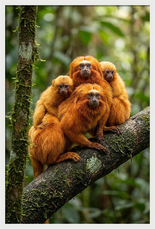 Golden Lion Tamarin Family