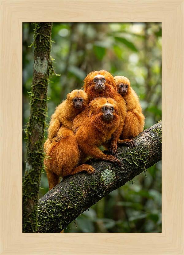 Golden Lion Tamarin Family