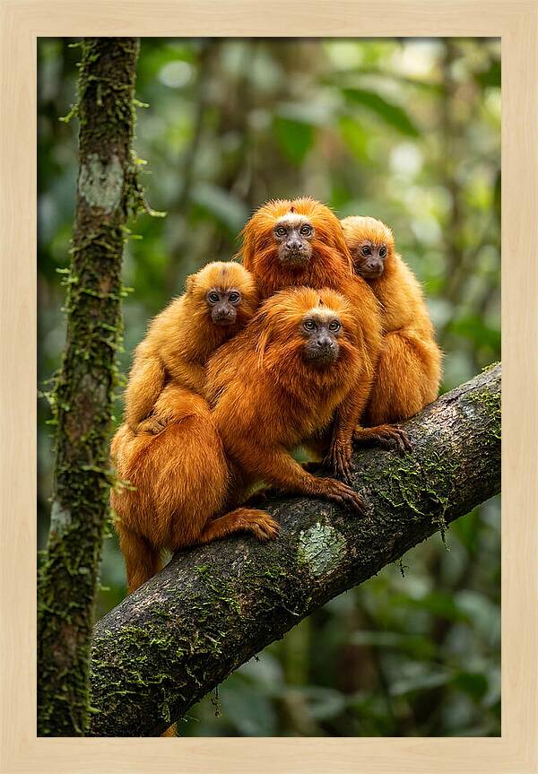 Golden Lion Tamarin Family