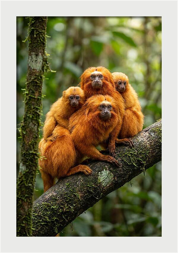 Golden Lion Tamarin Family