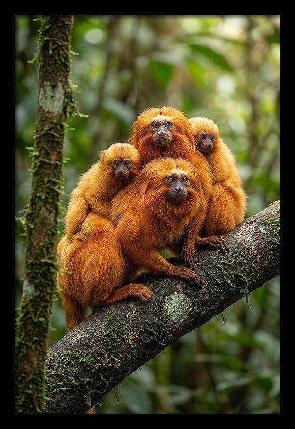 Golden Lion Tamarin Family