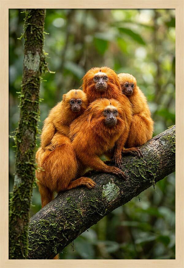 Golden Lion Tamarin Family