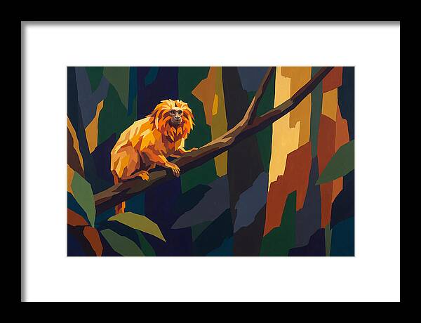 Golden Lion Tamarin In The Forest