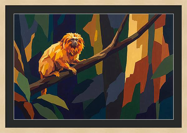 Golden Lion Tamarin In The Forest