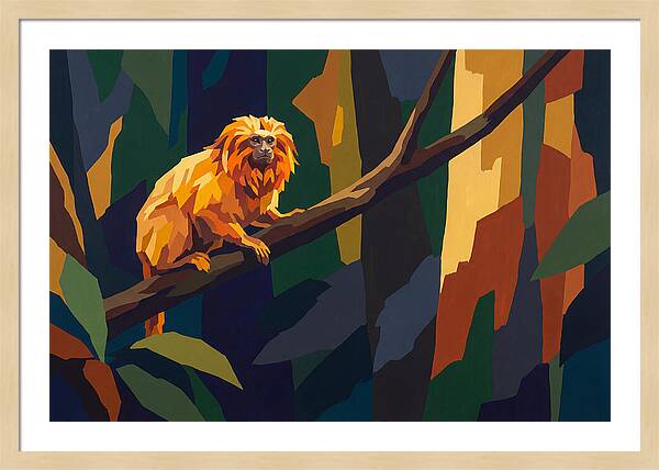 Golden Lion Tamarin In The Forest