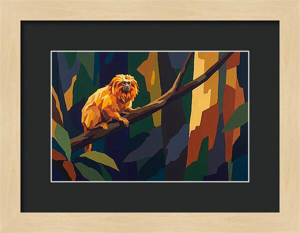 Golden Lion Tamarin In The Forest