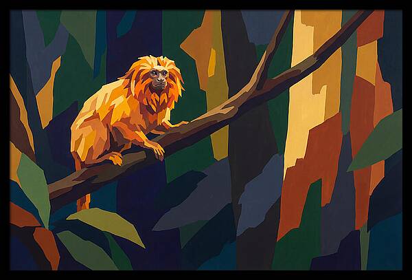 Golden Lion Tamarin In The Forest