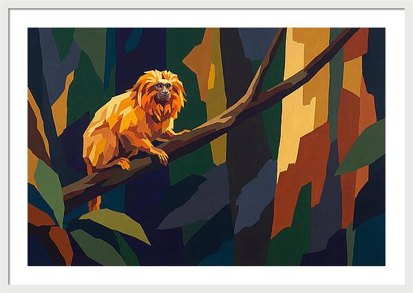 Golden Lion Tamarin In The Forest