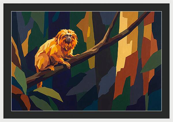 Golden Lion Tamarin In The Forest