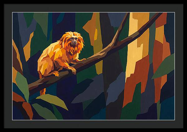 Golden Lion Tamarin In The Forest