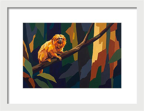 Golden Lion Tamarin In The Forest