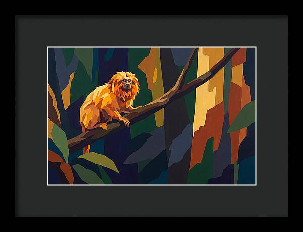 Golden Lion Tamarin In The Forest