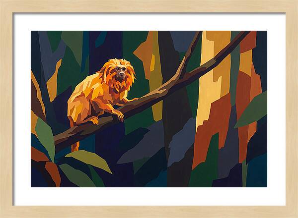 Golden Lion Tamarin In The Forest
