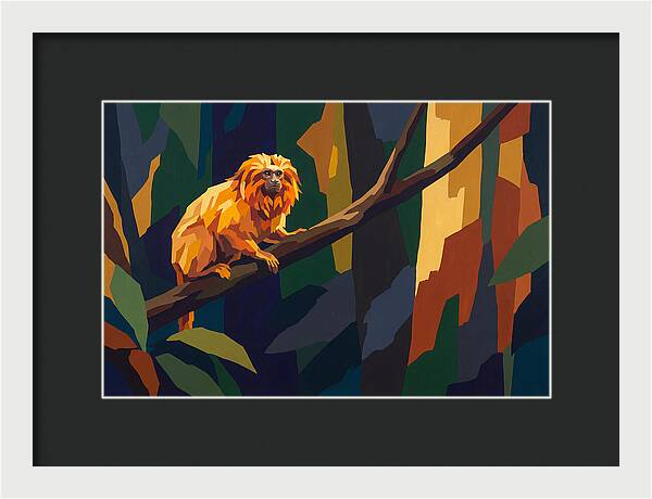 Golden Lion Tamarin In The Forest