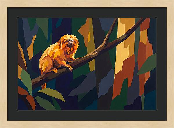 Golden Lion Tamarin In The Forest