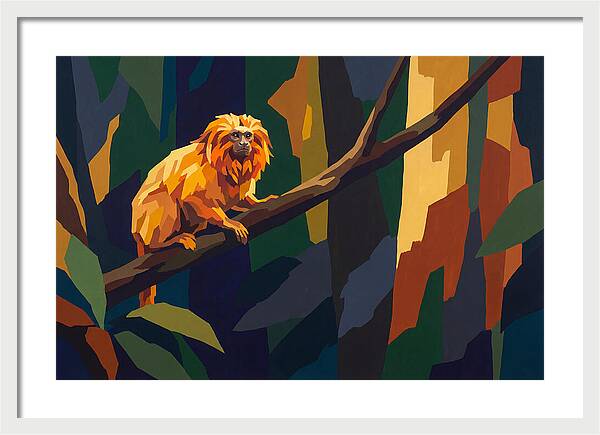 Golden Lion Tamarin In The Forest