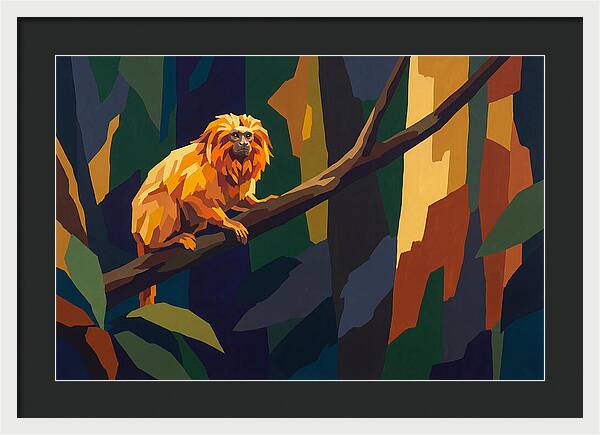 Golden Lion Tamarin In The Forest