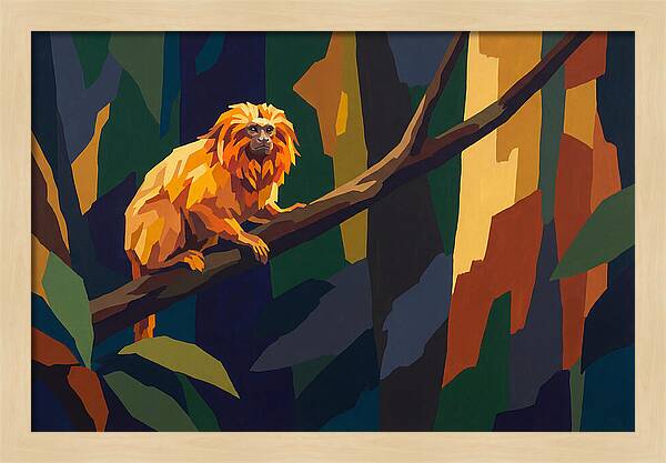 Golden Lion Tamarin In The Forest