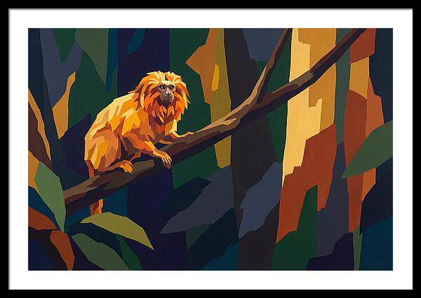 Golden Lion Tamarin In The Forest