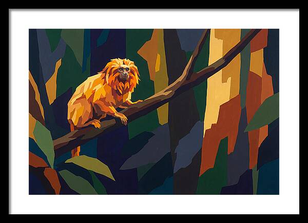 Golden Lion Tamarin In The Forest