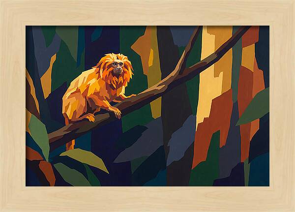 Golden Lion Tamarin In The Forest