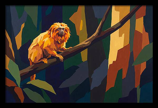 Golden Lion Tamarin In The Forest