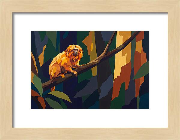 Golden Lion Tamarin In The Forest