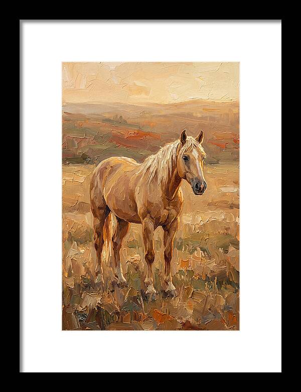Golden Palomino In Evening Light