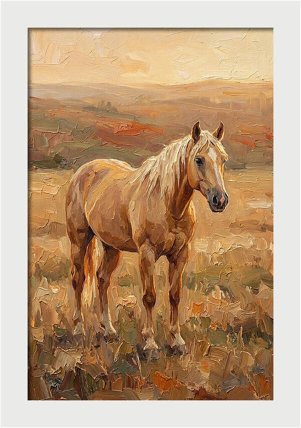Golden Palomino In Evening Light