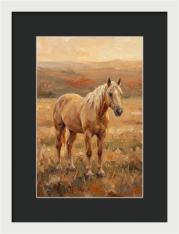 Golden Palomino In Evening Light