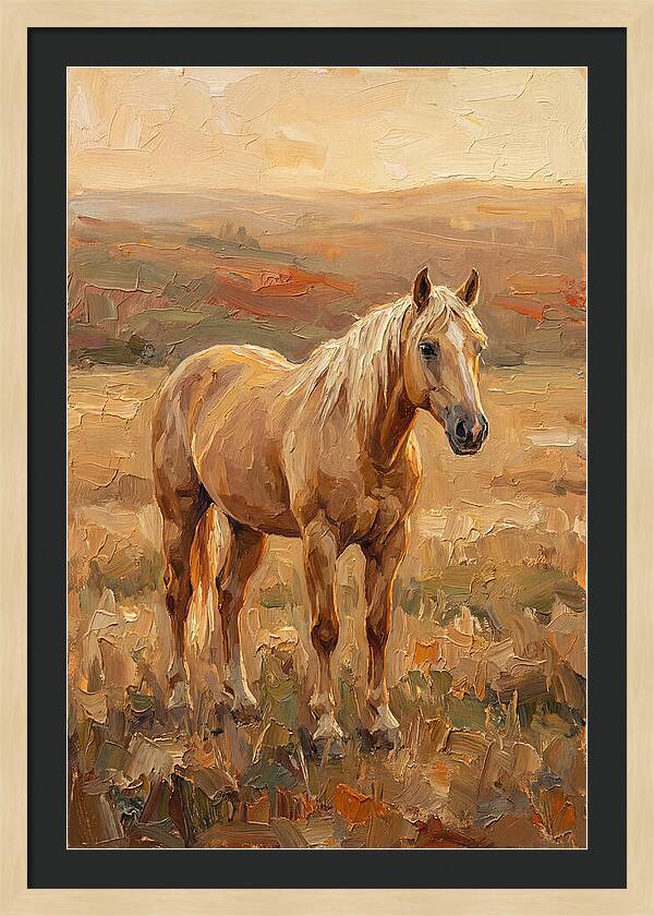 Golden Palomino In Evening Light