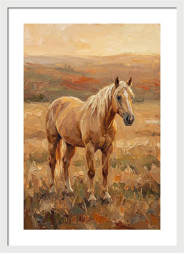 Golden Palomino In Evening Light