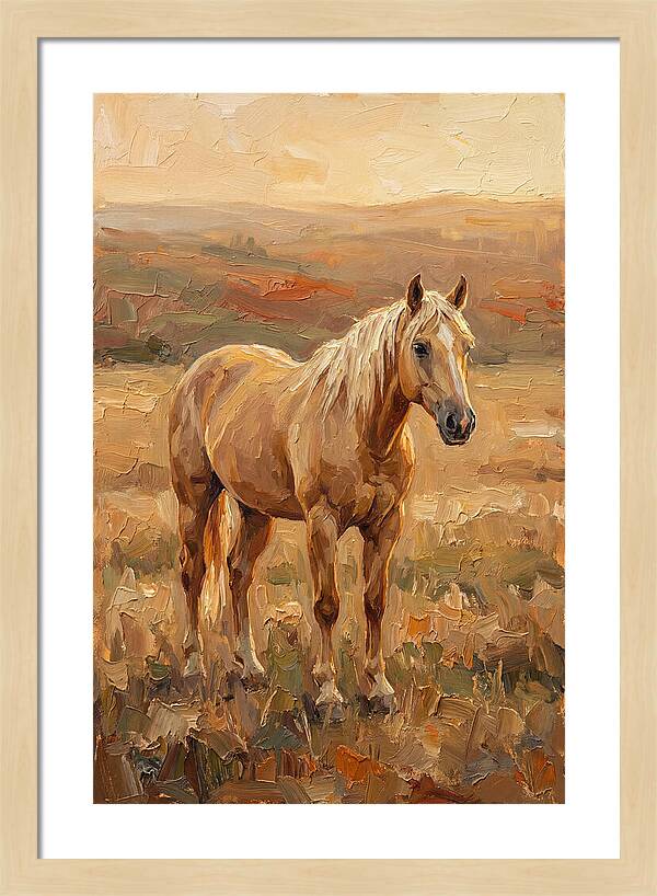 Golden Palomino In Evening Light