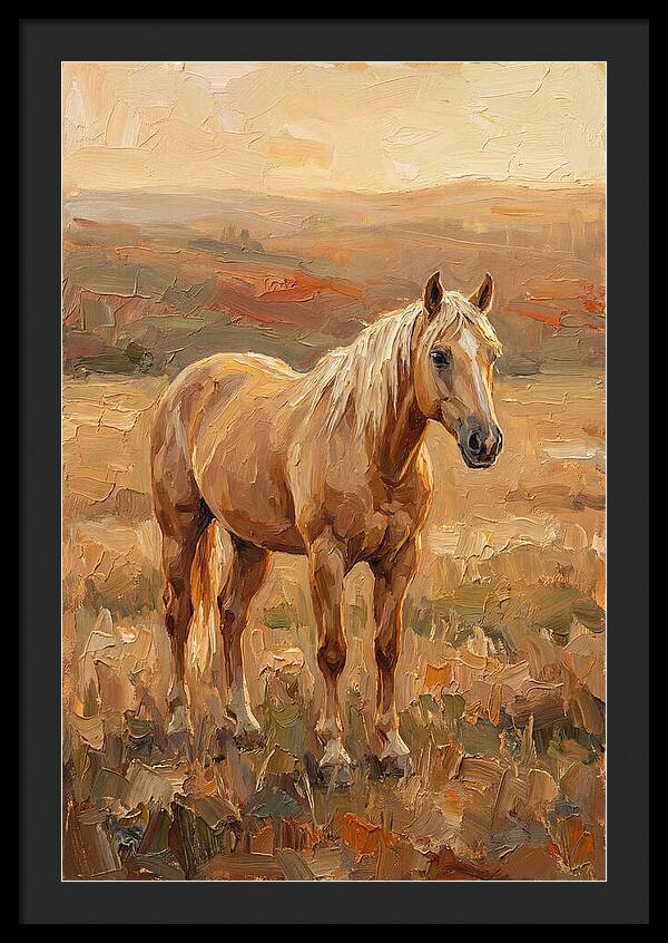 Golden Palomino In Evening Light