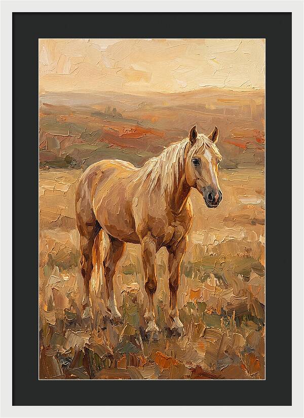 Golden Palomino In Evening Light