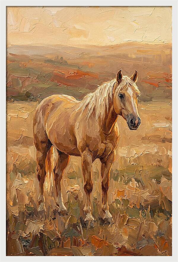 Golden Palomino In Evening Light