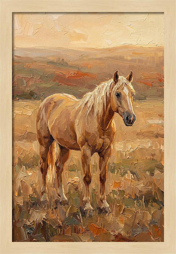Golden Palomino In Evening Light