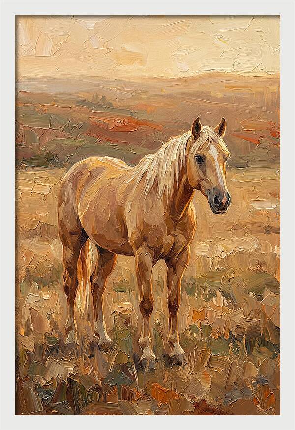 Golden Palomino In Evening Light