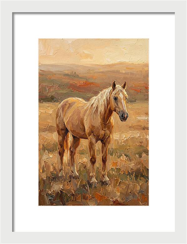 Golden Palomino In Evening Light