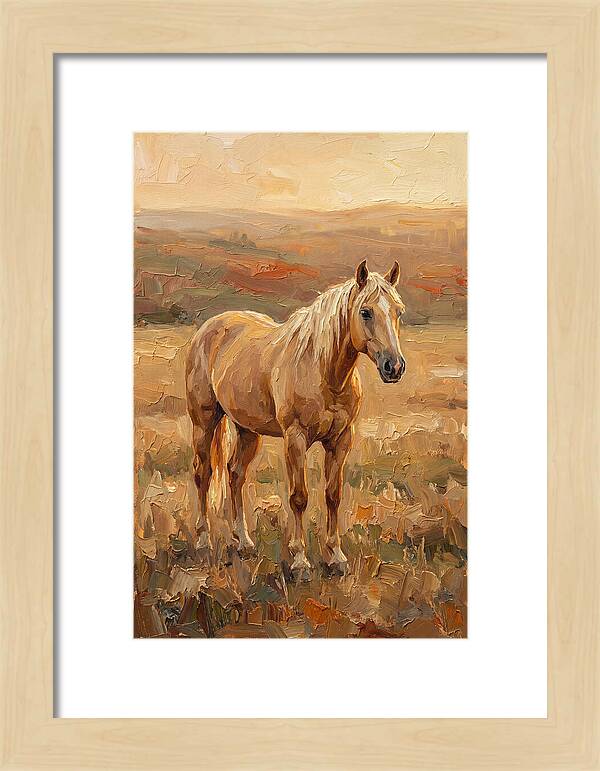 Golden Palomino In Evening Light
