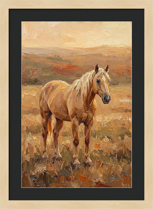 Golden Palomino In Evening Light