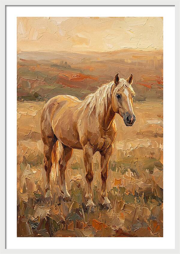 Golden Palomino In Evening Light