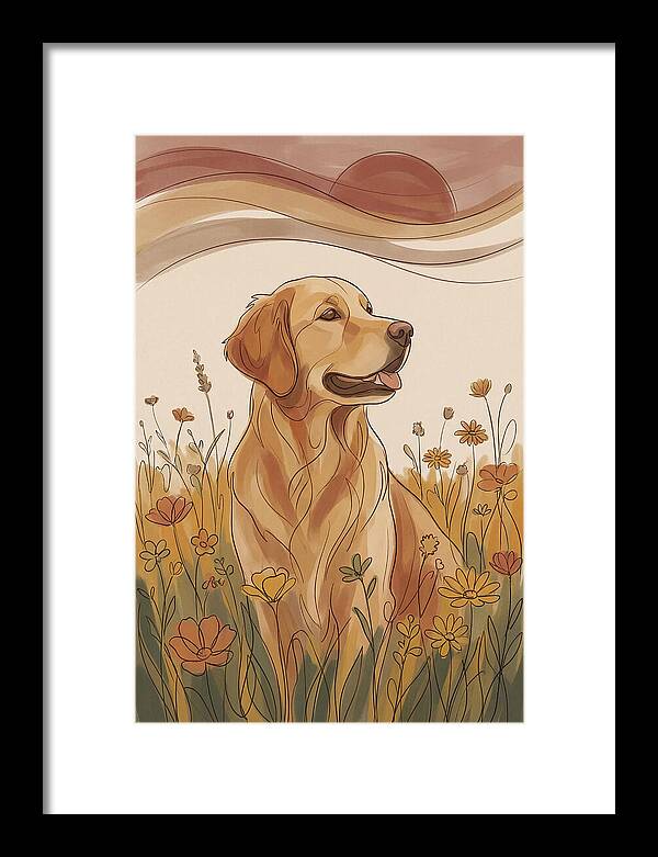 Golden Retriever In A Field