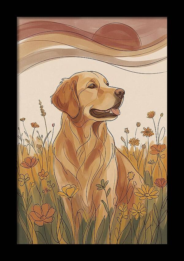 Golden Retriever In A Field