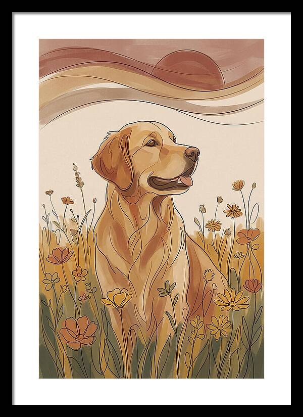 Golden Retriever In A Field