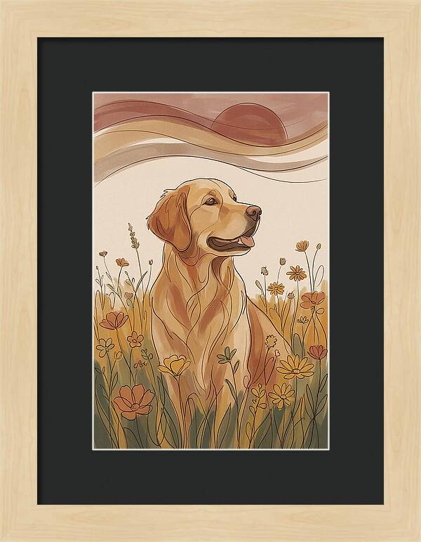 Golden Retriever In A Field